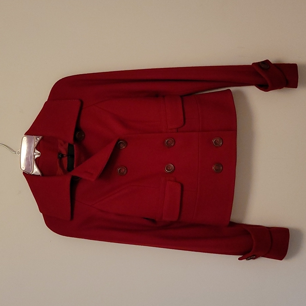 Adorable Rachel Zoe Burgundy Pea Coat